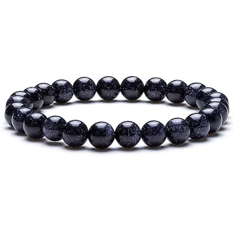 Pulsera de cuentas de piedra natural de 8 mm de Olivenorma para mujer y hombre