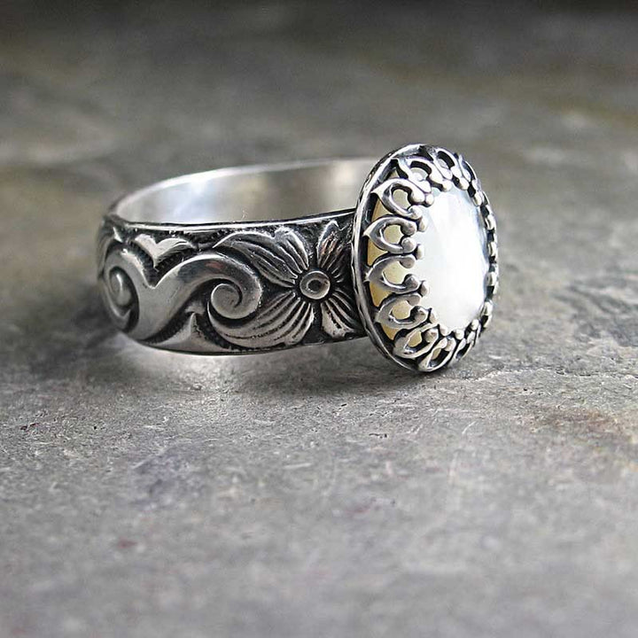 Anillo de madreperla Olivenorma - Cornejo blanco