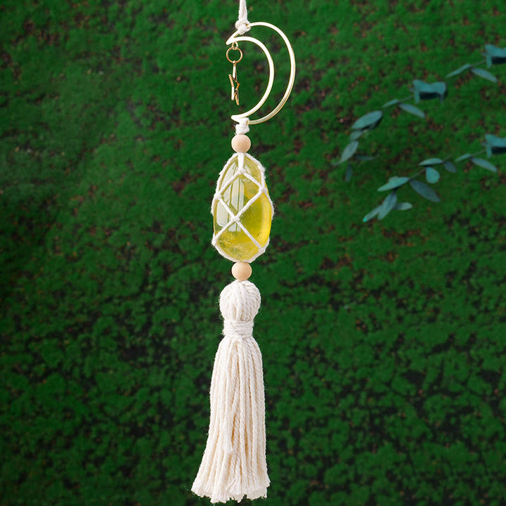 Adorno colgante con piedras preciosas curativas naturales de Reiki de Olivenorma 
