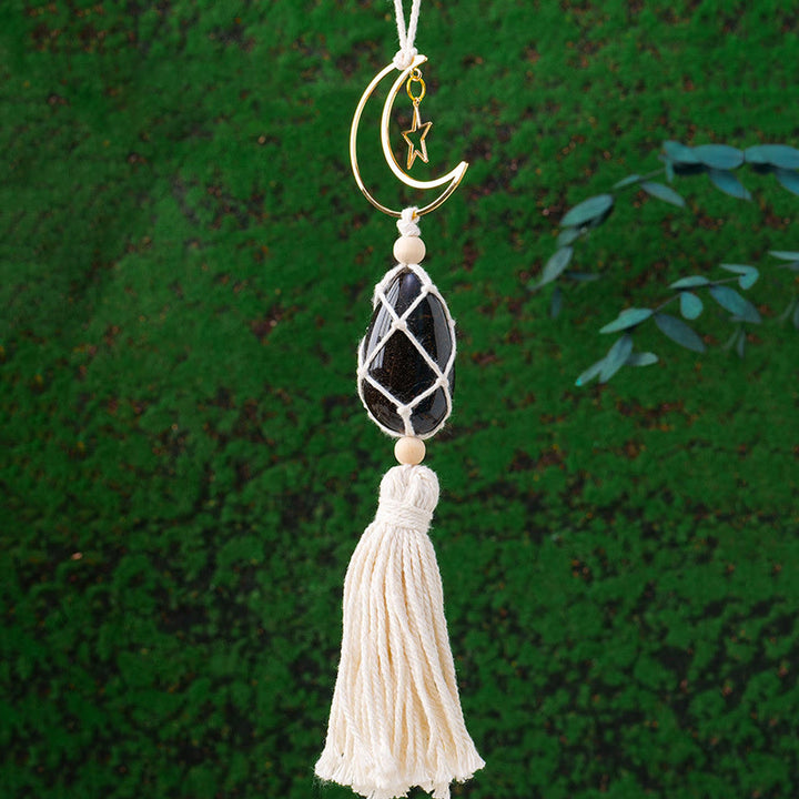 Adorno colgante con piedras preciosas curativas naturales de Reiki de Olivenorma 