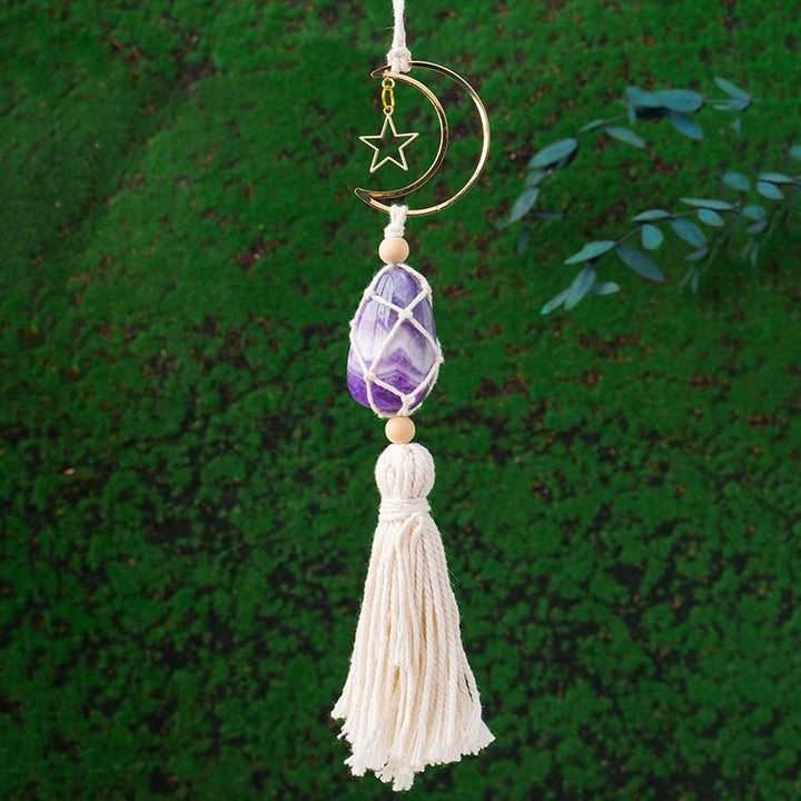 Adorno colgante con piedras preciosas curativas naturales de Reiki de Olivenorma 