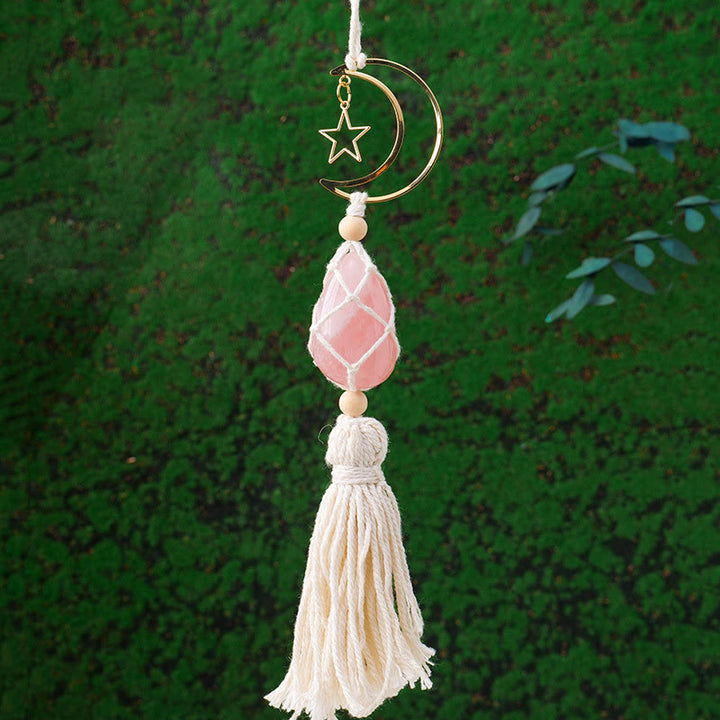 Adorno colgante con piedras preciosas curativas naturales de Reiki de Olivenorma 