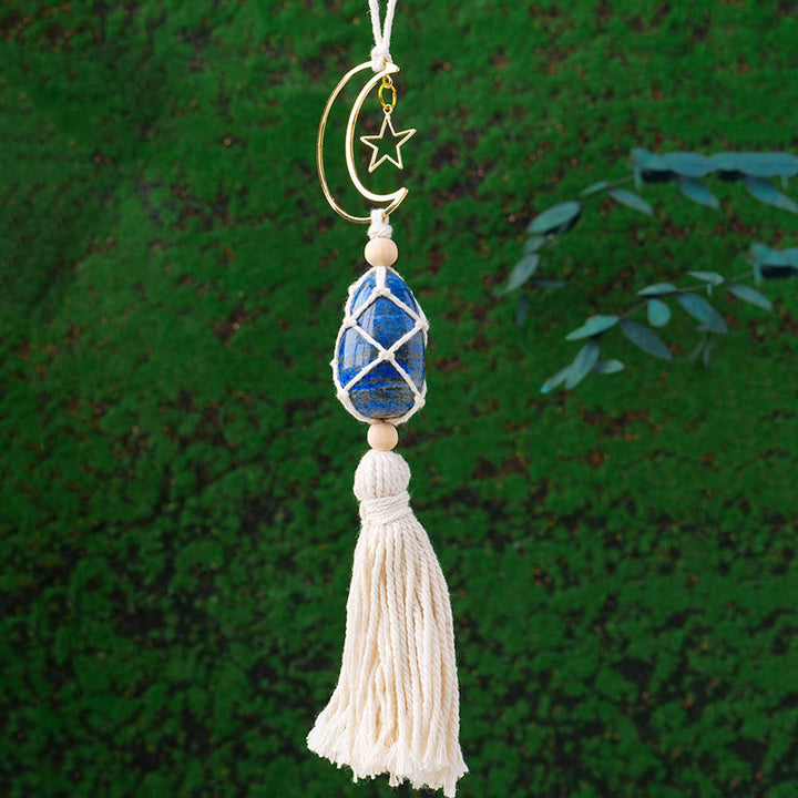 Adorno colgante con piedras preciosas curativas naturales de Reiki de Olivenorma 