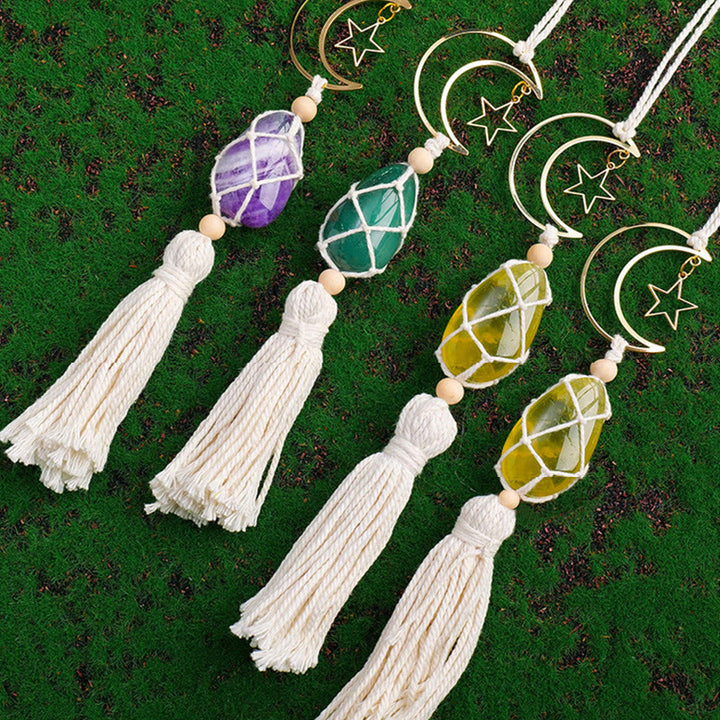 Adorno colgante con piedras preciosas curativas naturales de Reiki de Olivenorma 