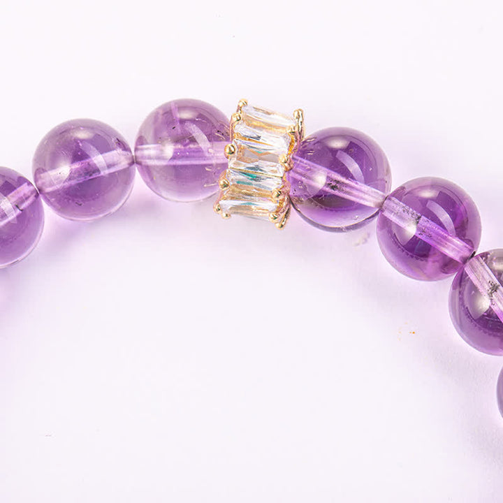 Pulsera de cuentas de amatista natural "Previewer" de Olivenorma 