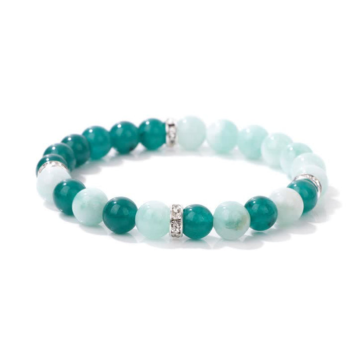Pulsera de cuentas con contraste multicolor de piedra natural Olivenorma 