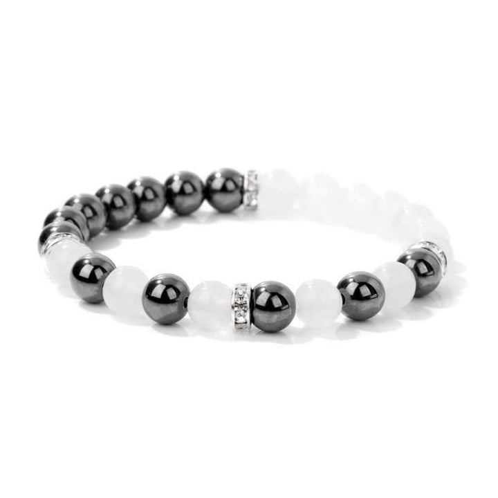 Pulsera de cuentas con contraste multicolor de piedra natural Olivenorma 