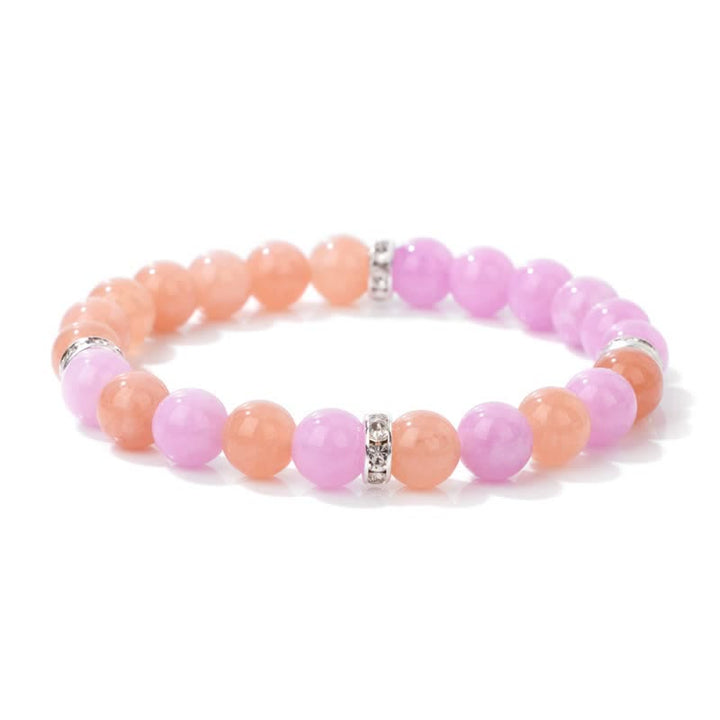 Pulsera de cuentas con contraste multicolor de piedra natural Olivenorma 