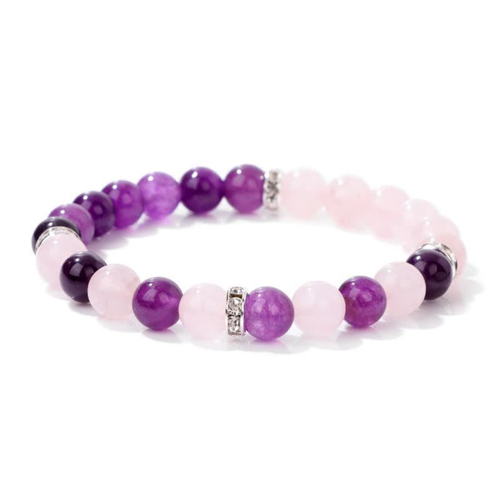 Pulsera de cuentas con contraste multicolor de piedra natural Olivenorma 