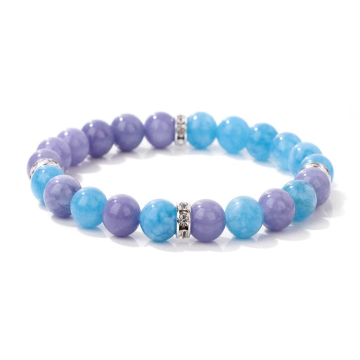 Pulsera de cuentas con contraste multicolor de piedra natural Olivenorma 