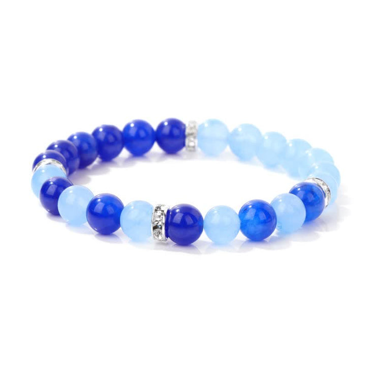 Pulsera de cuentas con contraste multicolor de piedra natural Olivenorma 