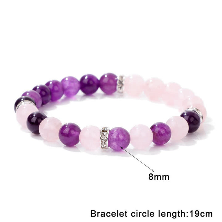 Pulsera de cuentas con contraste multicolor de piedra natural Olivenorma 