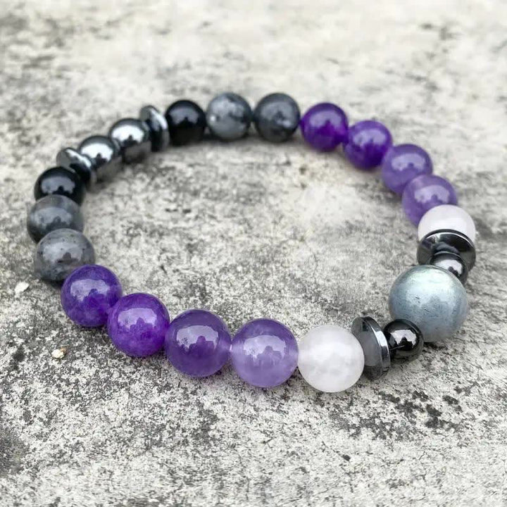 Pulsera de cuentas de piedra natural "Healing Broken Heart" de Olivenorma 