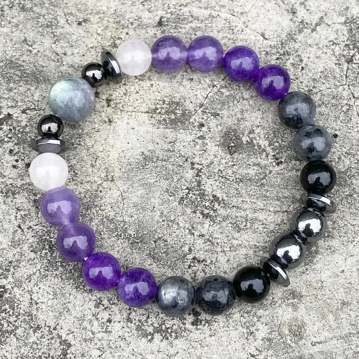 Pulsera de cuentas de piedra natural "Healing Broken Heart" de Olivenorma 