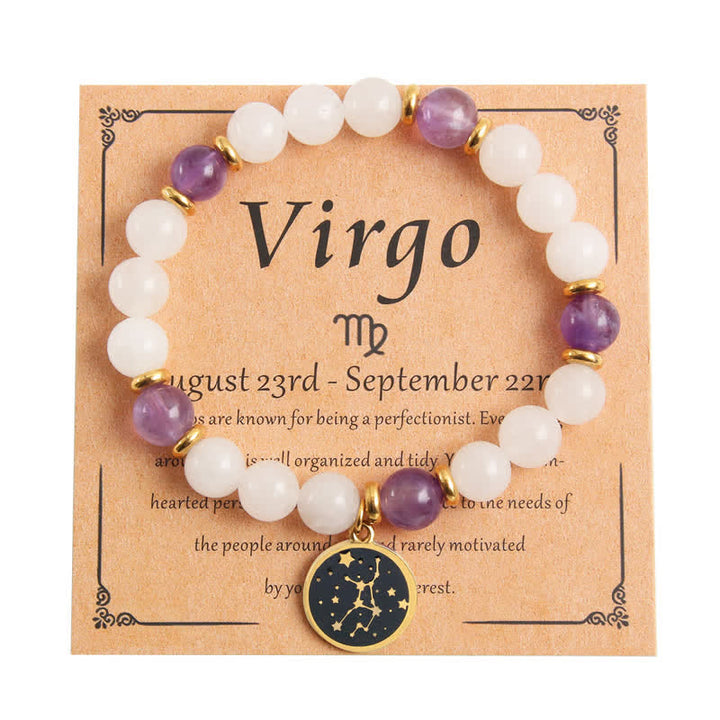 Pulsera dorada de acero inoxidable con cuentas de piedra natural de Olivenorma