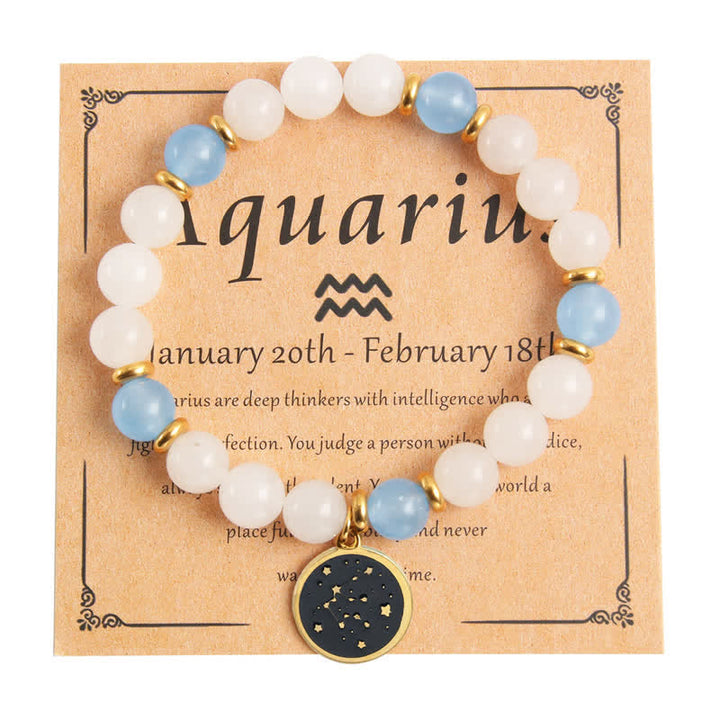 Pulsera dorada de acero inoxidable con cuentas de piedra natural de Olivenorma