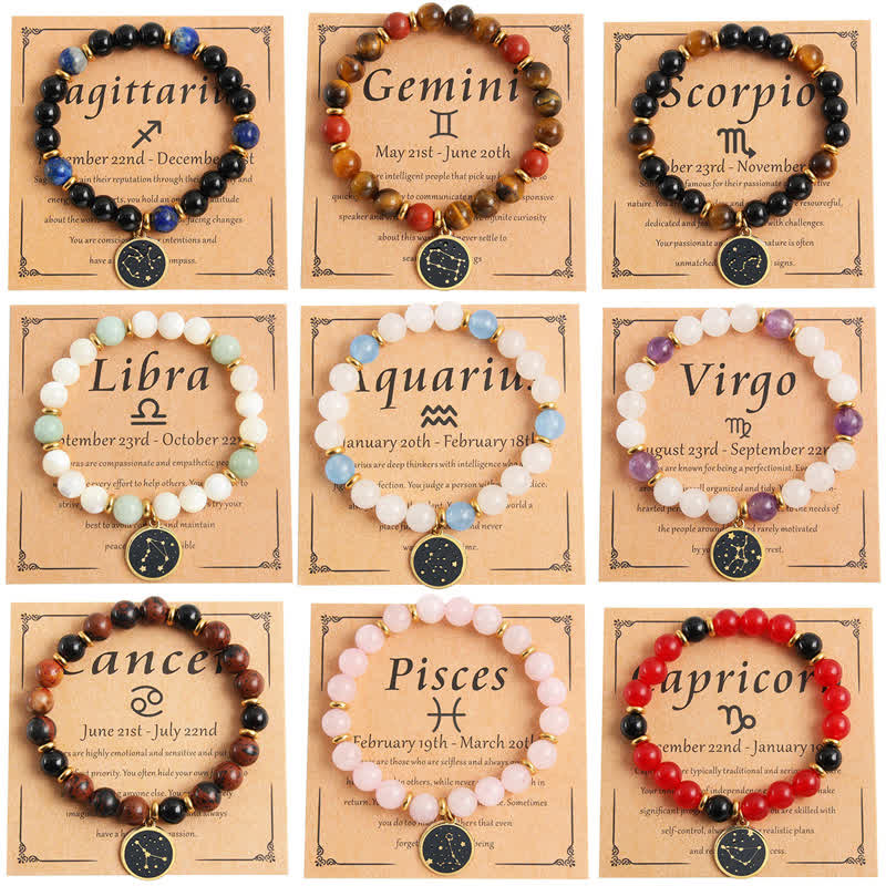 Pulsera dorada de acero inoxidable con cuentas de piedra natural de Olivenorma
