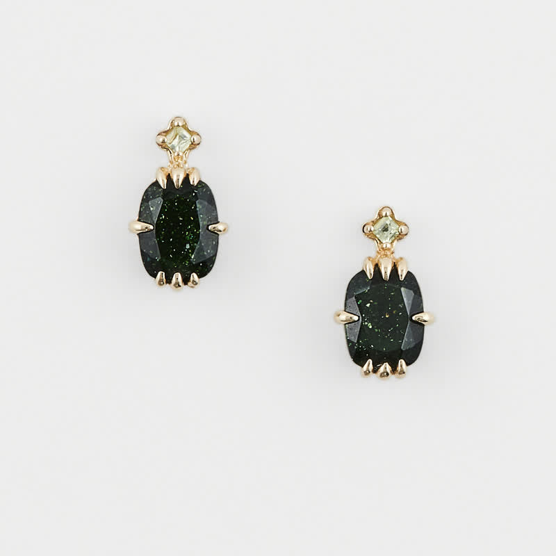 Conjunto de joyas con anillo, collar y esmeralda y peridoto natural de Olivenorma