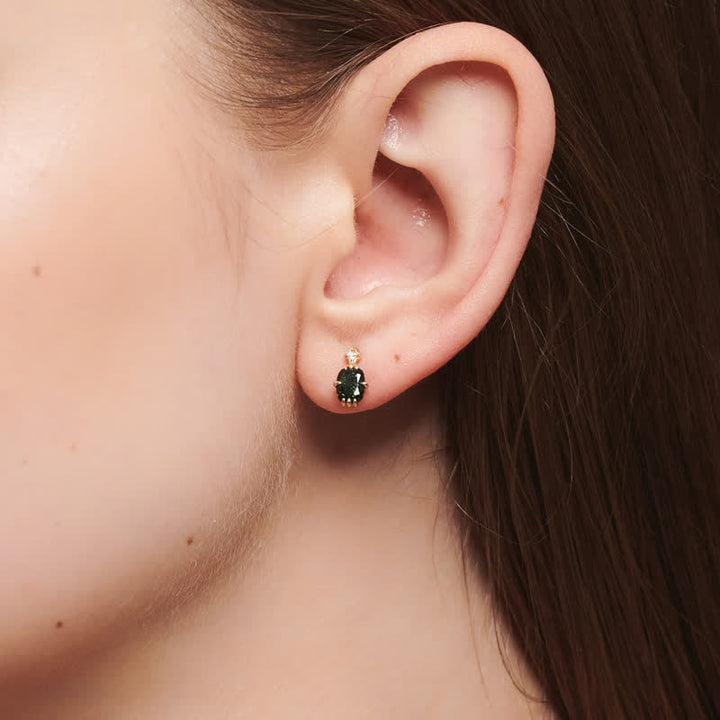Conjunto de joyas con anillo, collar y esmeralda y peridoto natural de Olivenorma