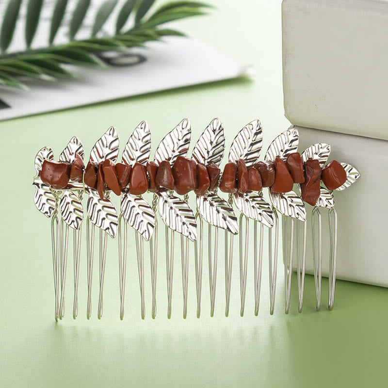 Peinetas para el cabello con piedras preciosas de cristal natural de Olivenorma