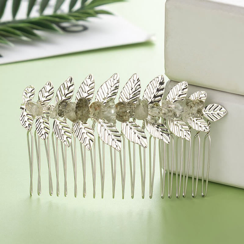 Peinetas para el cabello con piedras preciosas de cristal natural de Olivenorma