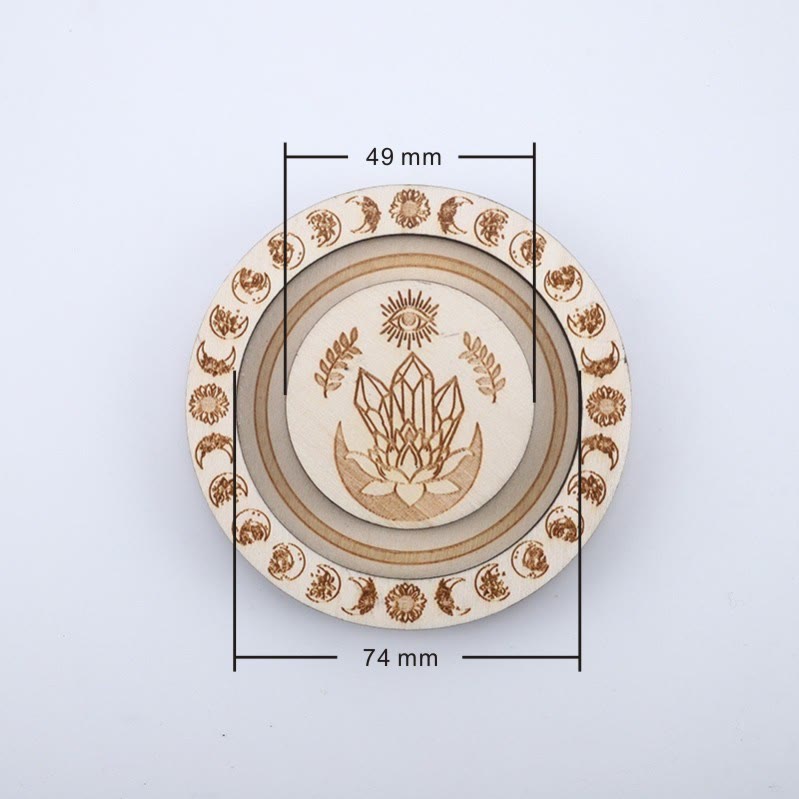 Bandeja expositora de joyas con fases lunares redondas de Olivenorma