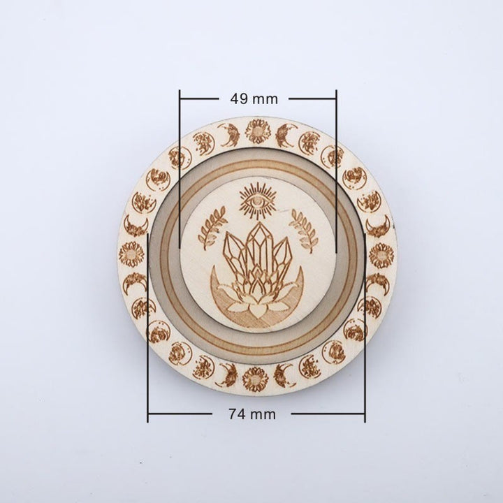Bandeja expositora de joyas con fases lunares redondas de Olivenorma