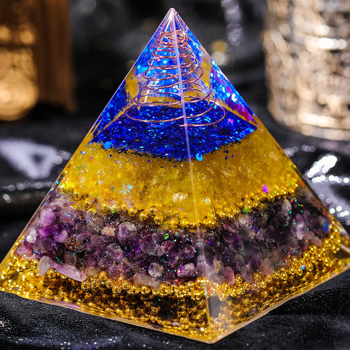 Pirámide de orgón de piedra natural "Belleza y talento" de Olivenorma 