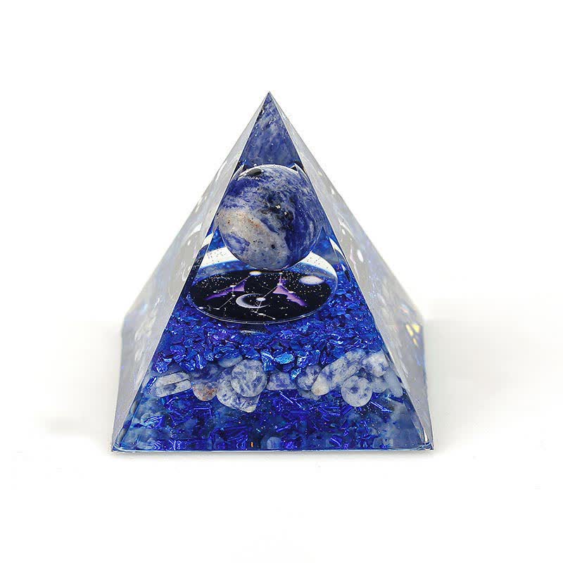 Pirámide de orgón de constelación de piedra natural de 6 cm de Olivenorma