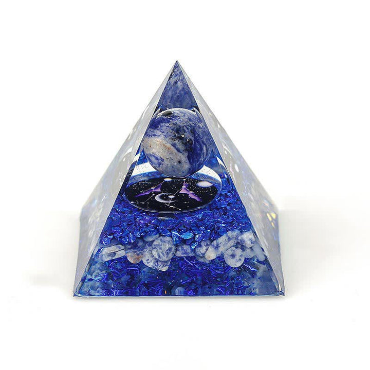 Pirámide de orgón de constelación de piedra natural de 6 cm de Olivenorma