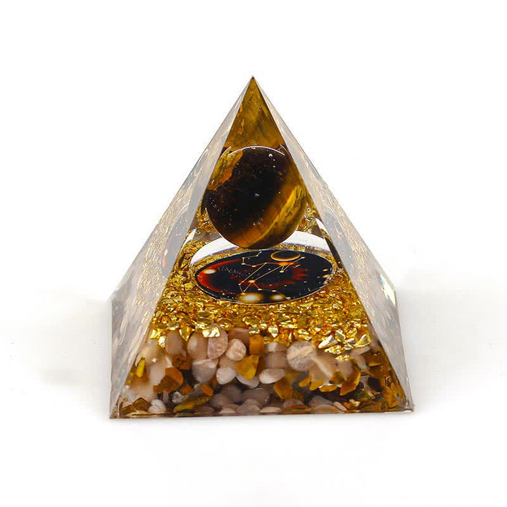 Pirámide de orgón de constelación de piedra natural de 6 cm de Olivenorma