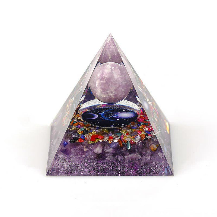 Pirámide de orgón de constelación de piedra natural de 6 cm de Olivenorma