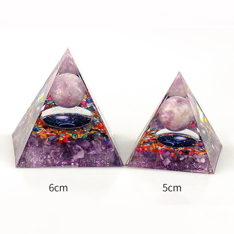 Pirámide de orgón de constelación de piedra natural de 6 cm de Olivenorma
