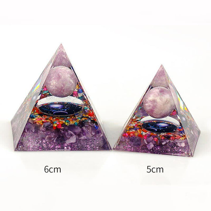Pirámide de orgón de constelación de piedra natural de 6 cm de Olivenorma