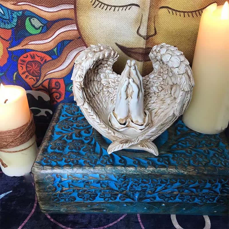 Adornos de alas de ángel de resina de Olivenorma , decoración pagana