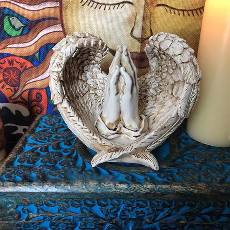 Adornos de alas de ángel de resina de Olivenorma , decoración pagana