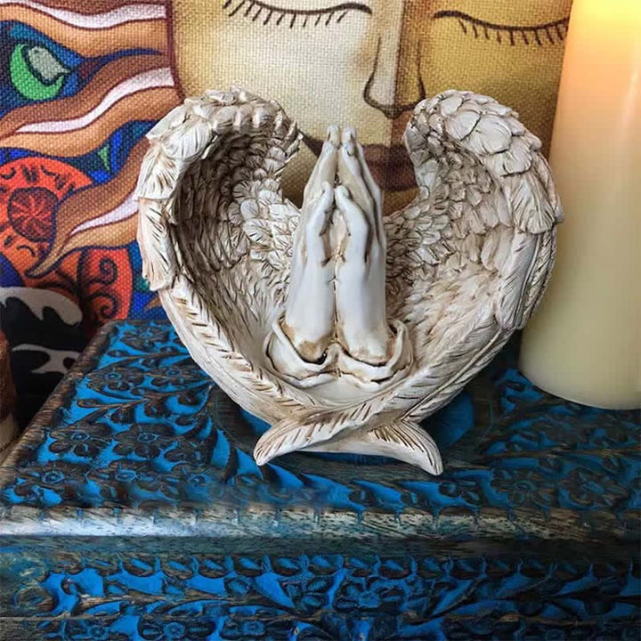 Adornos de alas de ángel de resina de Olivenorma , decoración pagana