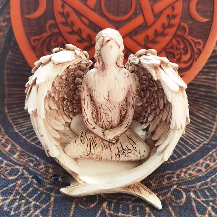 Adornos de alas de ángel de resina de Olivenorma , decoración pagana