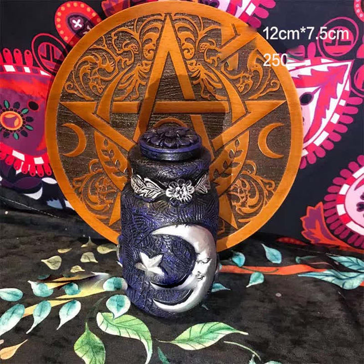 Adorno de botella de resina con forma de mariposa y diosa lunar de Olivenorma, decoración Wicca