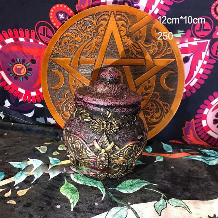 Adorno de botella de resina con forma de mariposa y diosa lunar de Olivenorma, decoración Wicca