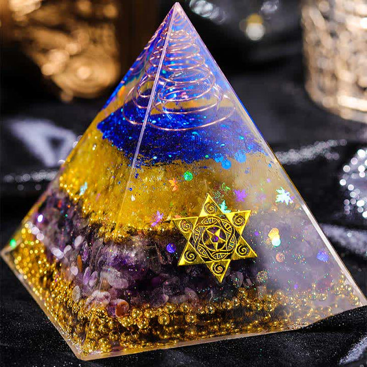 Pirámide de orgón de piedra natural "Belleza y talento" de Olivenorma 