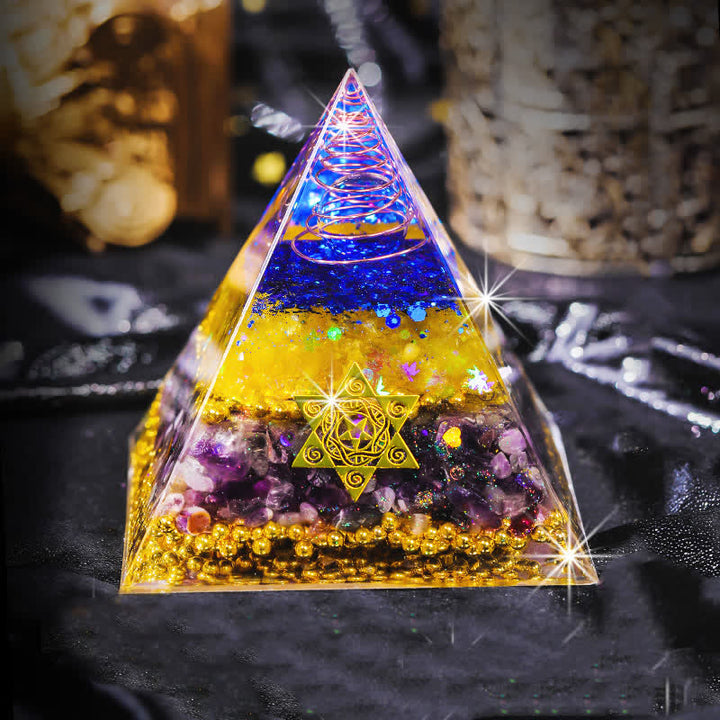 Pirámide de orgón de piedra natural "Belleza y talento" de Olivenorma 