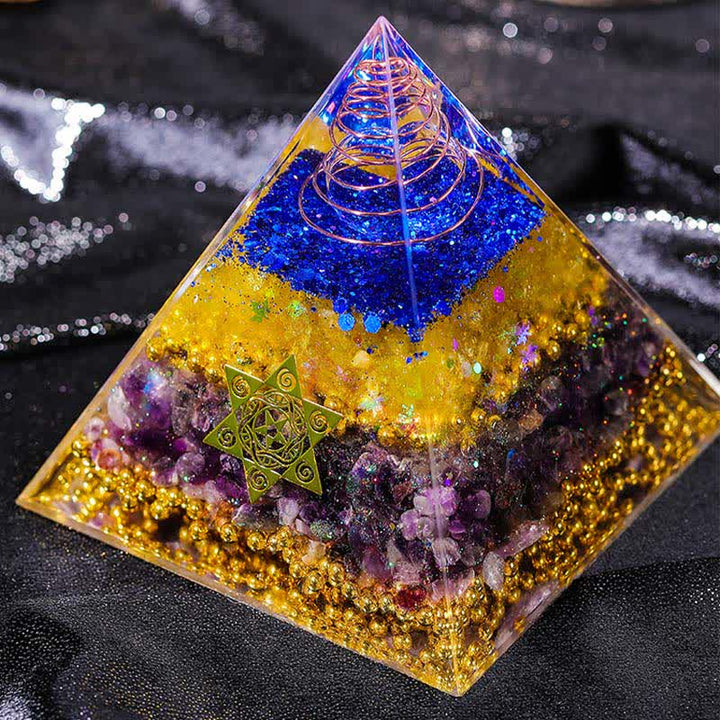 Pirámide de orgón de piedra natural "Belleza y talento" de Olivenorma 