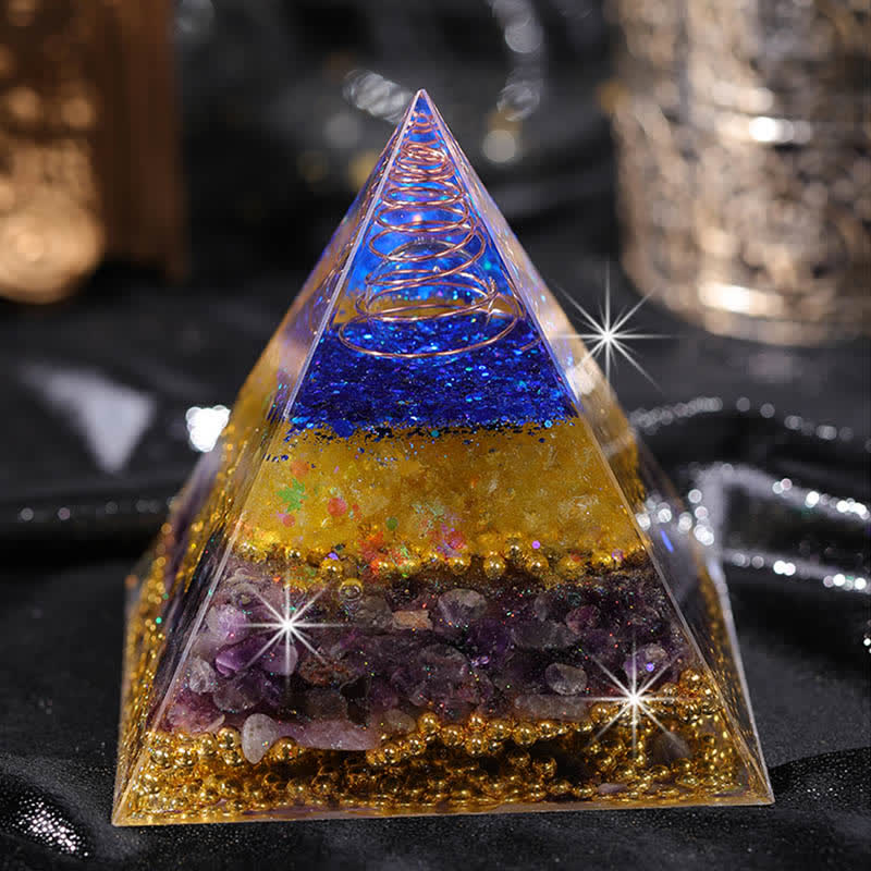 Pirámide de orgón de piedra natural "Belleza y talento" de Olivenorma 