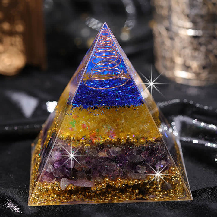 Pirámide de orgón de piedra natural "Belleza y talento" de Olivenorma 