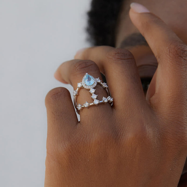 Anillo de topacio natural en plata 925 de Olivenorma