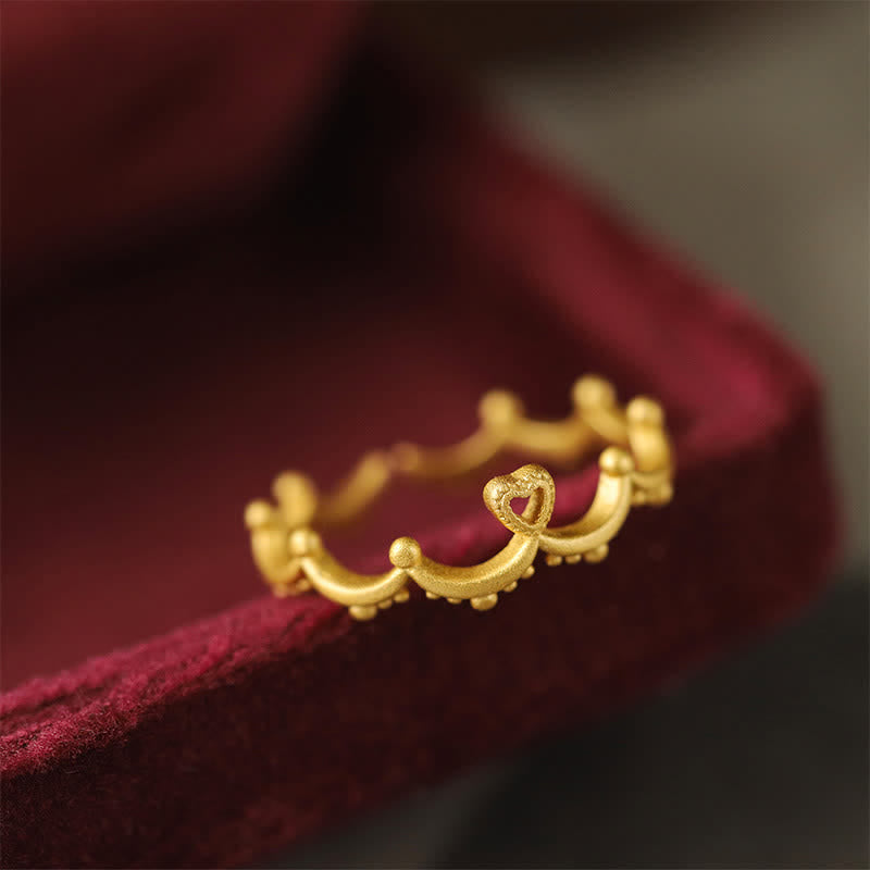 Anillo de doble capa con corona ondulada de ópalo natural de Olivenorma