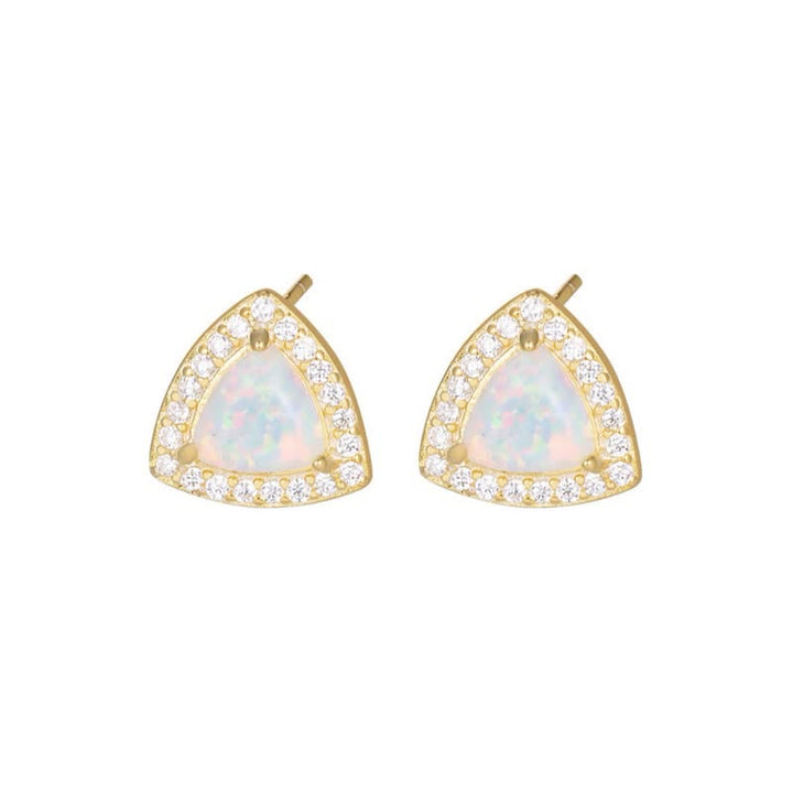 Pendientes de ópalo en forma de triángulo de plata 925 de Olivenorma