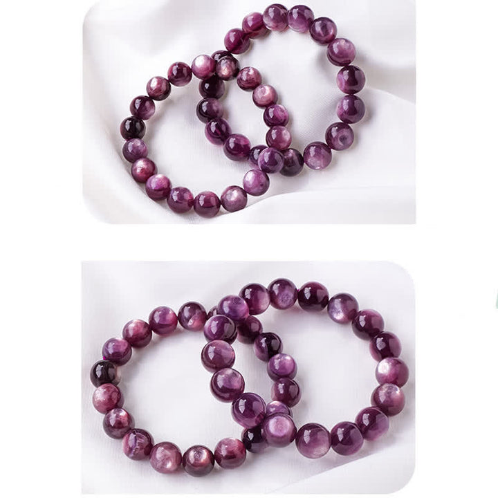 Pulsera de cuentas de amatista natural de 9/12 mm de Olivenorma 