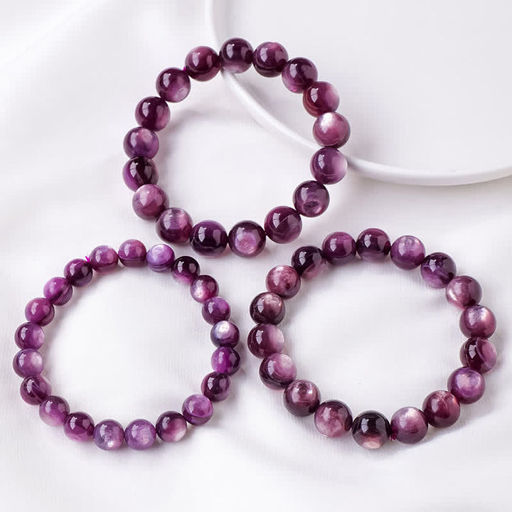 Pulsera de cuentas de amatista natural de 9/12 mm de Olivenorma 